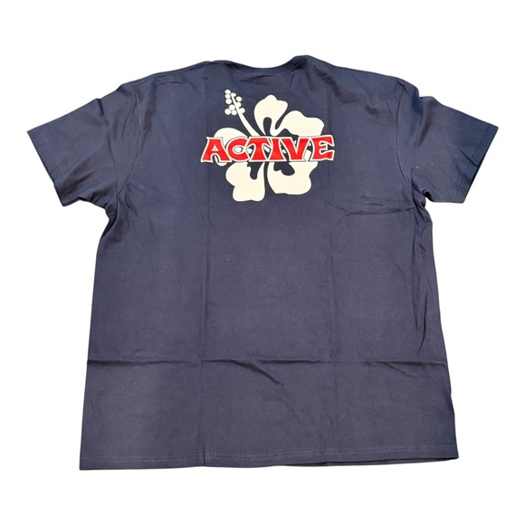 Active Ride Shop Mens T Shirt Graphic Tee Hibiscus Flower Size X Large XL - Picture 1 of 5